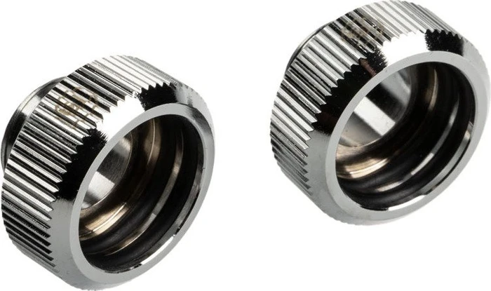 Bitspower Touchaqua Hardtube Adapter G1/4" auf 16mm, Glorious Silver, 2er-Pack