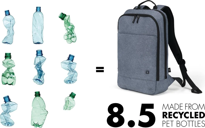 Dicota Slim Eco Motion 13-14.1" Laptop Rucksack, blue denim