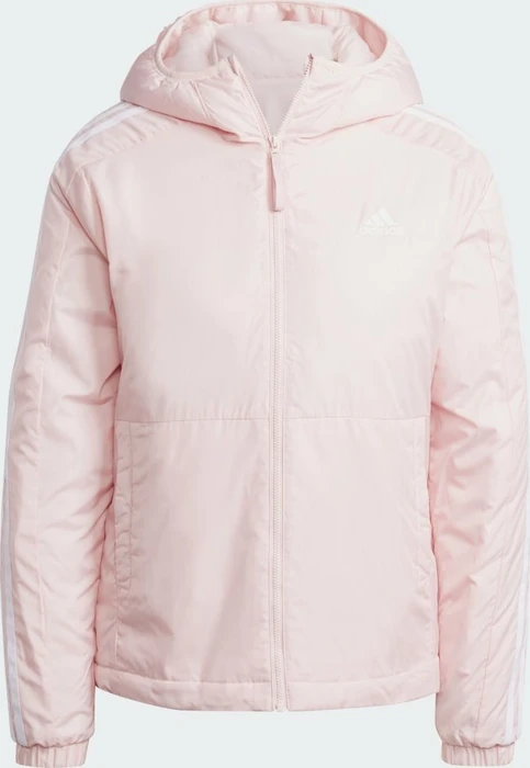 adidas Essentials 3-Streifen Insulated Hooded Jacke sandy pink (Damen)