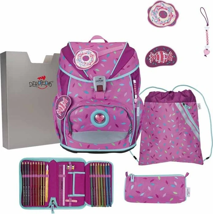 DerDieDas ErgoFlex Light Sweet Sprinkles Schultaschen-Set, 5-tlg.
