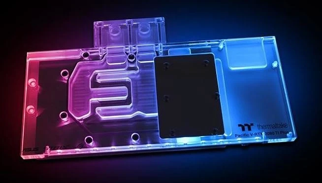 Thermaltake Pacific V-RTX 2080Ti Plus ASUS ROG GPU Block mit Backplate, transparent