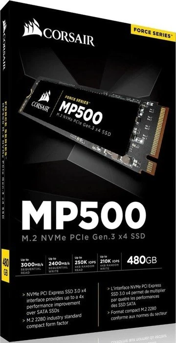 Corsair Force Series MP500 480GB, M.2 2280 / M-Key / PCIe 3.0 x4