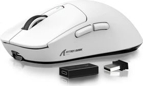 Attack Shark X3Pro Wireless Gaming Mouse weiß, USB/Bluetooth