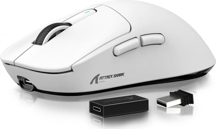 Attack Shark X3Pro Wireless Gaming Mouse weiß, USB/Bluetooth