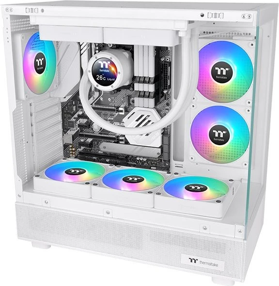Thermaltake CT140 EX ARGB Sync Snow White, weiß, 140mm, 3er-Pack