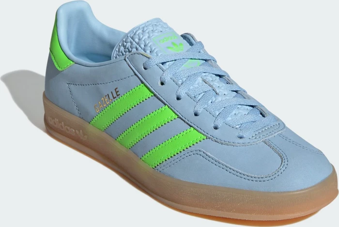 adidas Gazelle Indoor clear sky/solar green/gum (Damen)