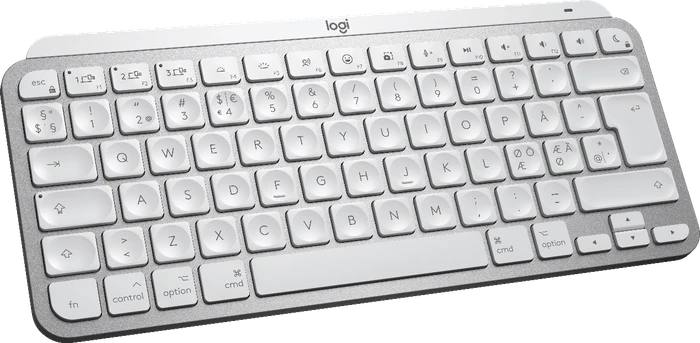 Logitech MX Keys Mini for Mac, LEDs weiß, Logi Bolt, Pale Gray, weiß/grau, USB/Bluetooth, ND