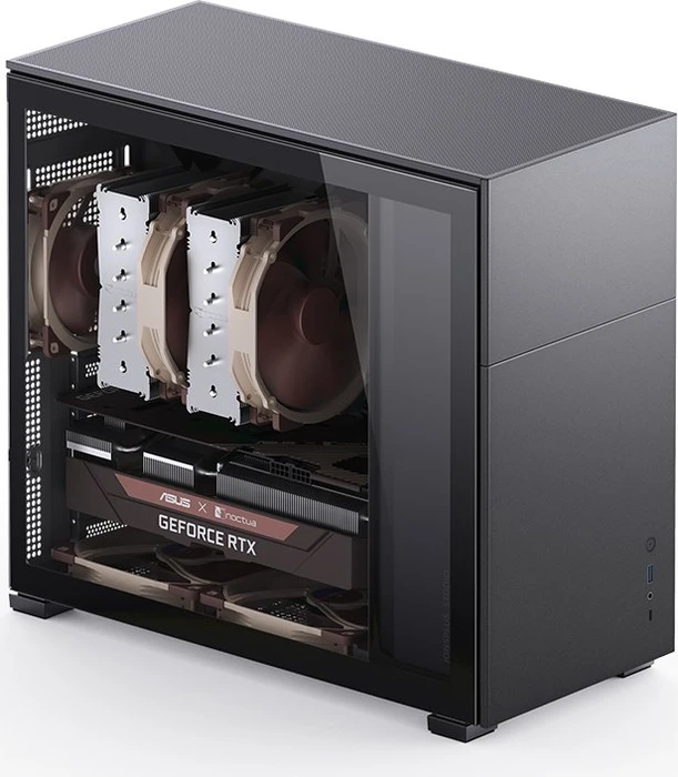 Jonsbo D41 Black, schwarz, Glasfenster