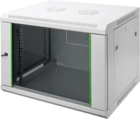 Digitus Professional Dynamic Basic Serie Wandschrank 12HE, Sicherheitsglastür, IP2X, grau, 450mm tief