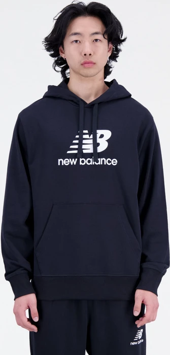 New Balance Essentials Stacked Logo French Terry Hoodie schwarz (Herren)