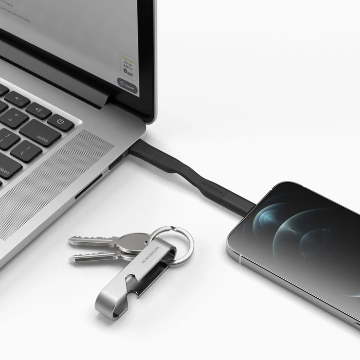 Vonmählen High Six 6in1 USB-C Kabel mit Lightning/USB Micro-B/USB-A Adapter Dongle, schwarz/silber