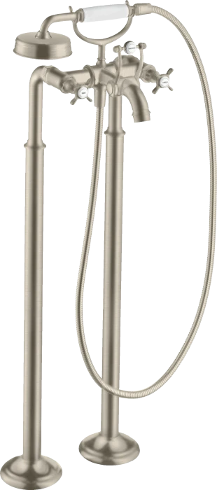 hansgrohe Axor Montreux Fertigmontageset 16547820 2-Griff-Wannen-Armatur, bodenstehend, brushed nickel Image