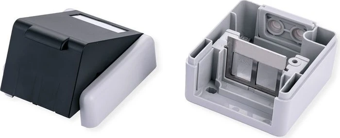 Roline / Secomp Value Outdoor Wandgehäuse für Keystone Module, grau, 2-Port