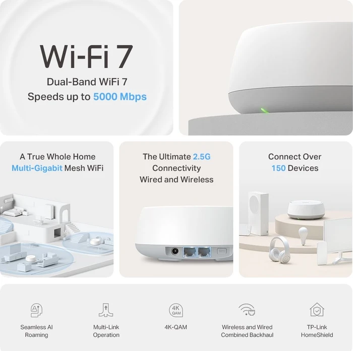 TP-Link Deco BE25, Wi-Fi 7, BE3600, 2er-Pack (Deco BE25 (2-Pack))