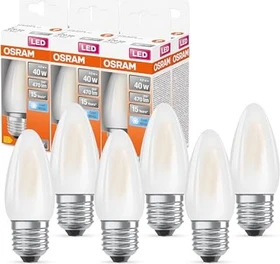 Osram Ledvance LED Retrofit Star Classic B 40 Filament 4W/840 E27 matt, 6 Stück