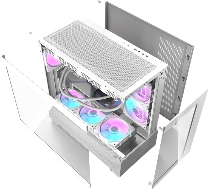 DarkFlash DS900 Air White, Glasfenster