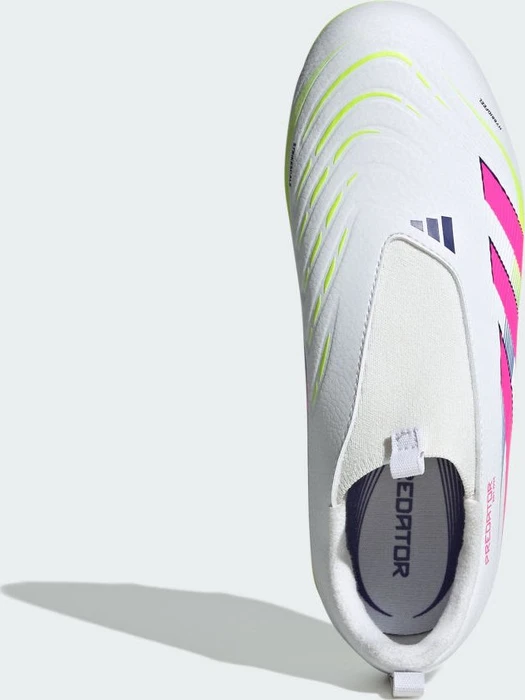 adidas Predator League Laceless FG cloud white/lucid pink/lucid lemon (Junior)