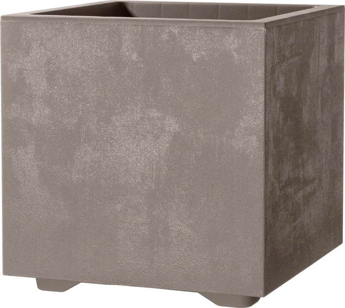 Deroma Millennium R Cube Blumentopf 25x25cm Sandstone