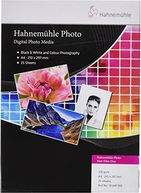 Hahnemühle Photo Matt Fibre Duo 210 Fotopapier matt weiß, A4, 210g/m², 25 Blatt