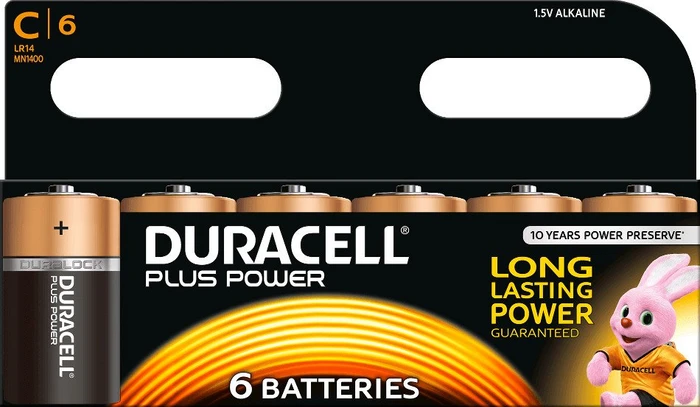 Duracell Plus Power Baby C, 6er-Pack