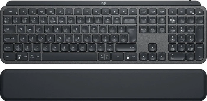 Logitech MX Keys Plus MX Palm Rest, schwarz, USB/Bluetooth, US