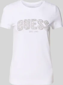 Guess Slim Fit Logo T-Shirt kurzarm sky high (Damen)