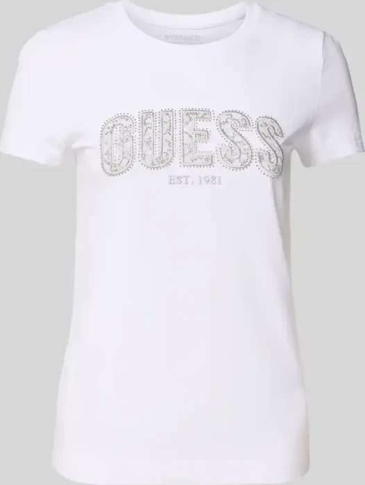 Guess Slim Fit Logo T-Shirt kurzarm sky high (Damen)