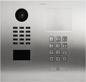DoorBird D2101KH IP Video Türstation für Einfamilienhäuser, 1 Ruftaste, Keypad Modul, Edelstahl V2A, gebürstet
