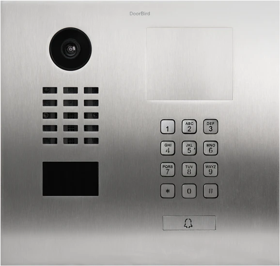 DoorBird D2101KH IP Video Türstation für Einfamilienhäuser, 1 Ruftaste, Keypad Modul, Edelstahl V2A, gebürstet
