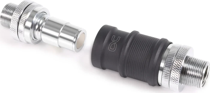 Alphacool ES Schnellverschluss BLH1A PushIn Set IG mit Schottverschraubung, 2x G1/4" IG/IG