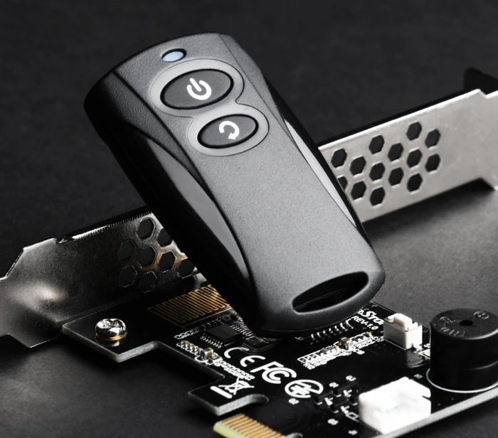 SilverStone ES02-PCIe kabelloser Ein-/Ausschalter mit Fernbedienung für PC