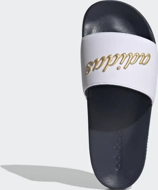 adidas Shower Adilette cloud white/gold metallic/shadow navy (Damen)