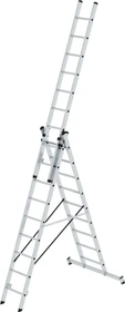 Günzburger Steigtechnik Alu 3-tlg. Teleskop-Mehrzweckleiter, 3x 9 Stufen