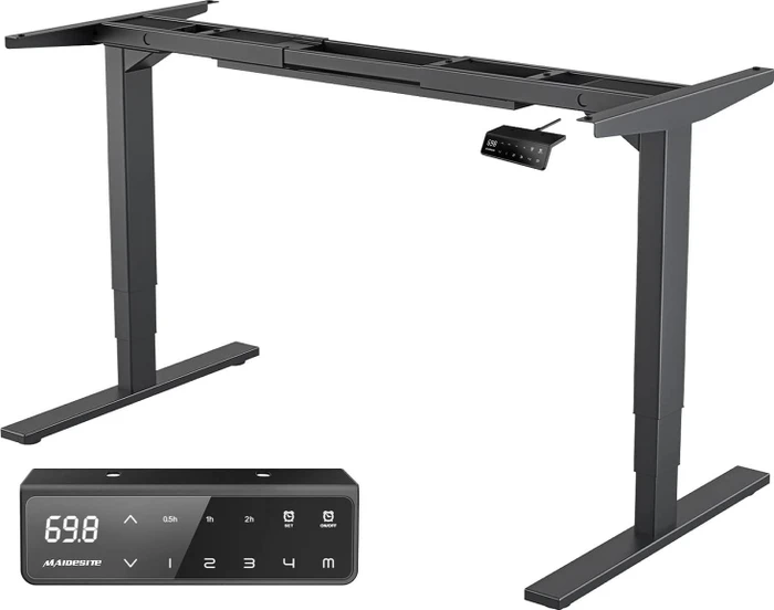 Maidesite T2 Pro Plus elektrisch höhenverstellbares Sitz-Steh-Schreibtischgestell schwarz