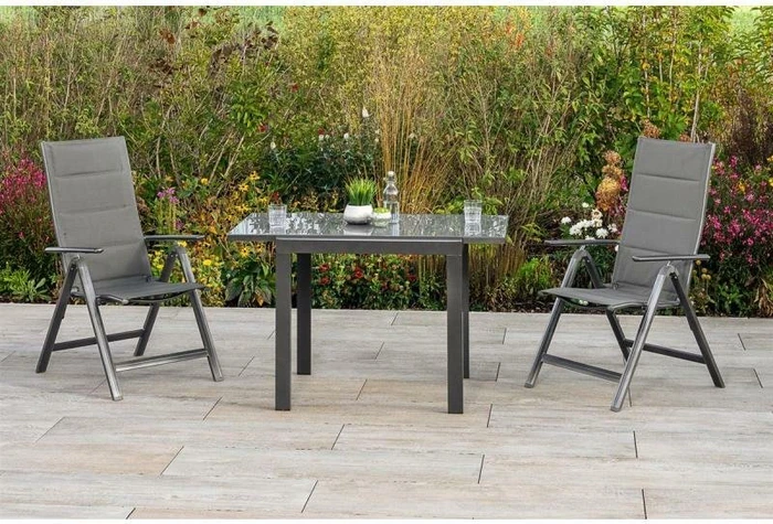 Merxx Taviano Gartenmöbel-Set grau, 3-tlg.