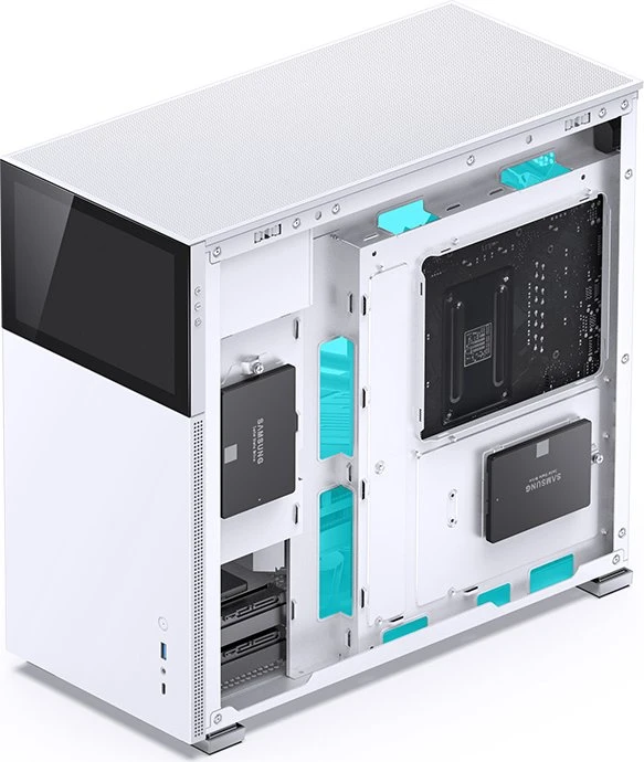 Jonsbo D41 Screen White, weiß, Glasfenster