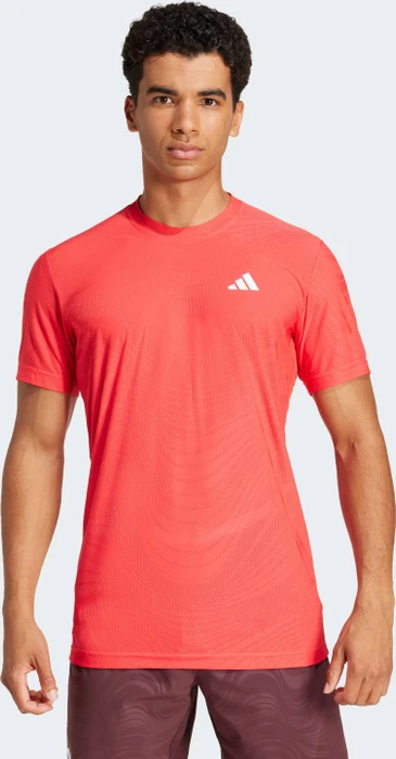 adidas Tennis Pro Climacool+ Freelift Funktionsshirt kurzarm semi lucid red (Herren)