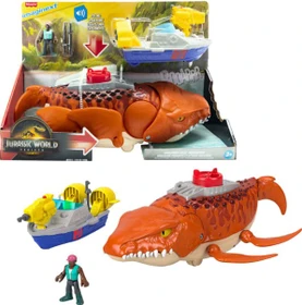 Mattel Fisher-Price - Imaginext - Jurassic World: Die Wiedergeburt Wasserjäger Schnapp-Mosasaurus