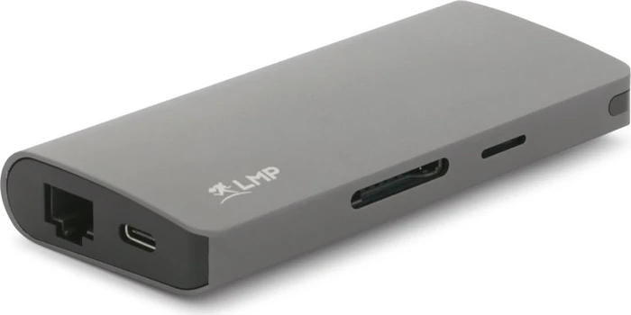 LMP USB-C Travel Dock, 9-Port, USB-C 3.0 [Stecker], space gray