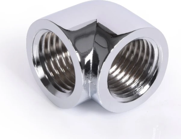 Alphacool Eiszapfen 90° 20mm L-Verbinder G1/4" AG auf G1/4" IG, verchromt