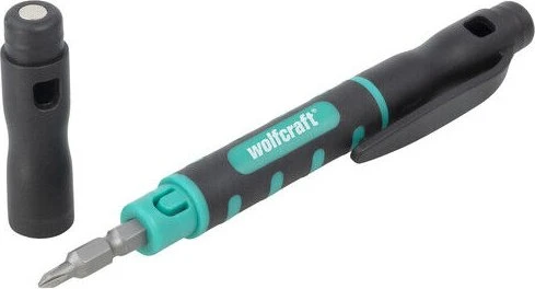 Wolfcraft Mikro-Bit-Pen Bithalter-Schraubendreher, 1/4"