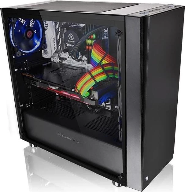 Thermaltake Versa J21 TG, schwarz, Glasfenster