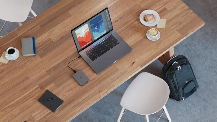 LaCie Mobile Drive Secure, Space Gray, 2TB, USB-C 3.0