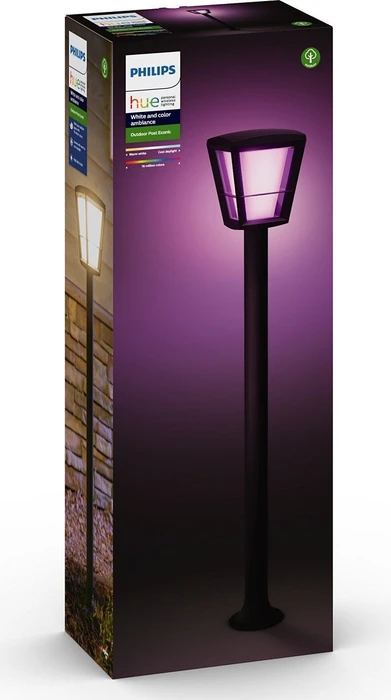 Philips Hue White and Color Ambiance Econic Wegeleuchte schwarz