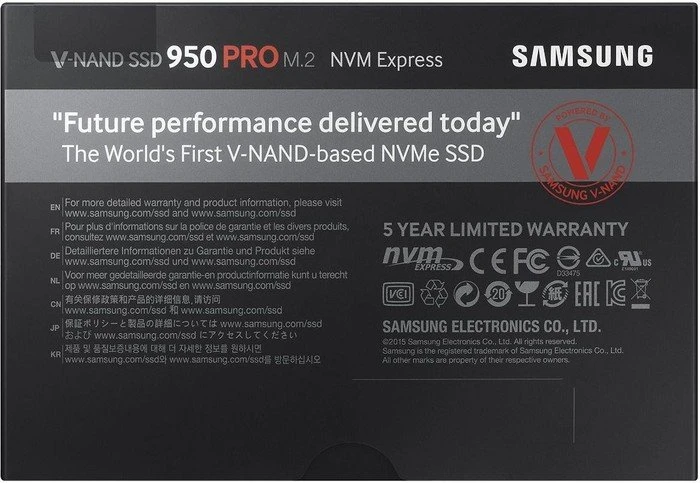 Samsung SSD 950 PRO 256GB, M.2 2280 / M-Key / PCIe 3.0 x4