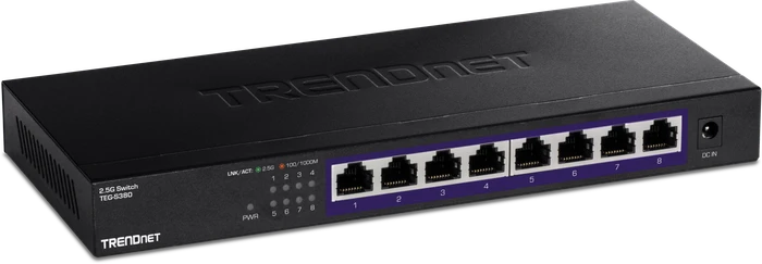 TRENDnet TEG-S Desktop 2.5G Switch, 8x RJ-45