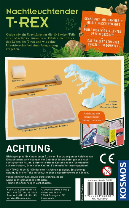 Kosmos T-Rex nachtleuchtend