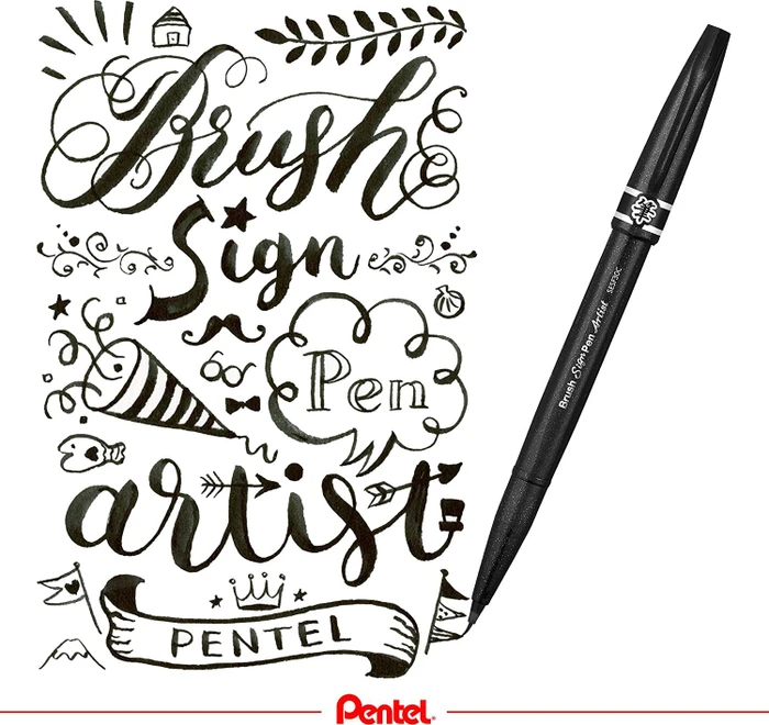 Pentel Brush Sign Pen Artist SESF30C rot, 12er-Pack