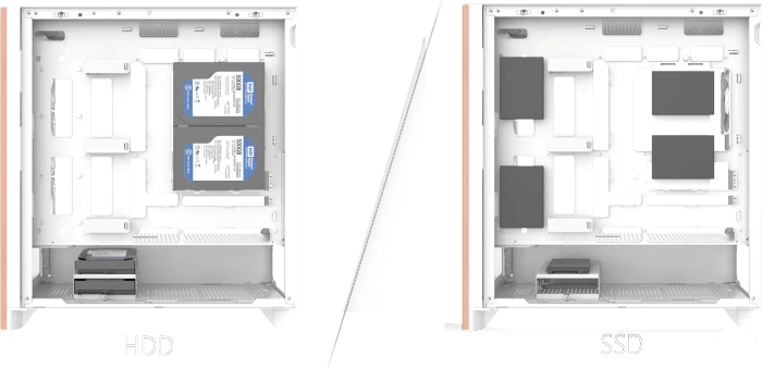 Thermaltake S370 WS Snow, weiß/braun, Glasfenster