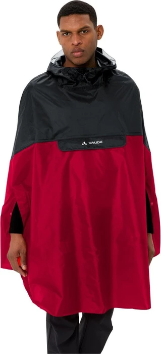 Vaude Covero II Poncho rot/schwarz